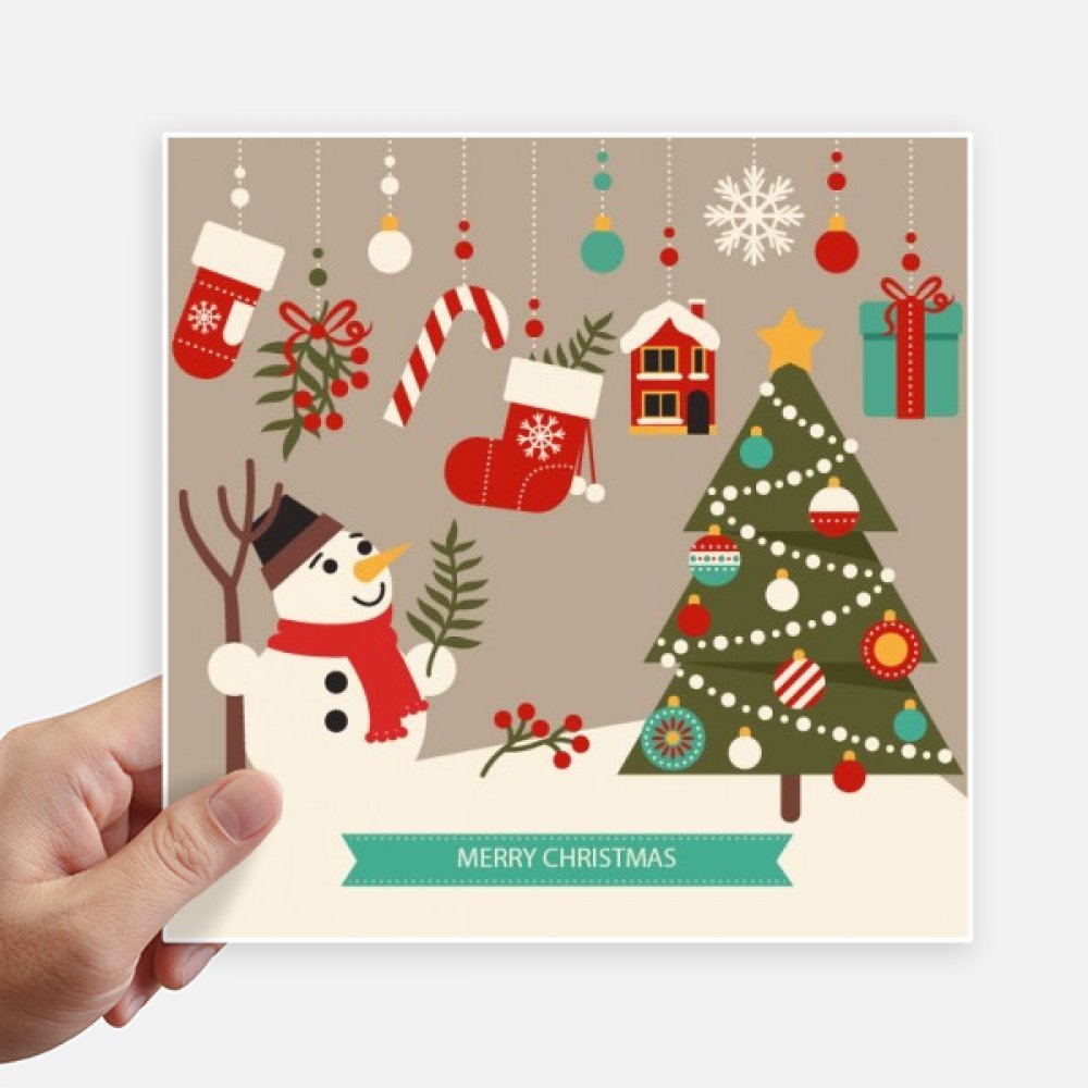 Sticker Noël autocollant carré 20cm idéal pour personnaliser votre ordinateur portable