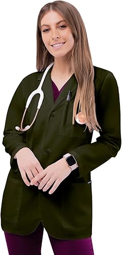 Miniatura 5 de Adar - Abrigos de laboratorio unisex universales, abrigo clásico de laboratorio de consulta de 31 pulgadas