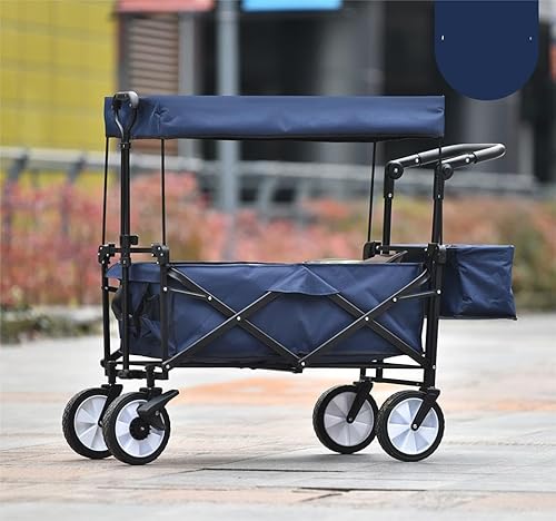 BTM キャリーワゴン 屋根付き 長物対応 折りたたみ 耐荷重100kg 軽量 頑丈 持ち運び便利 キャリーカート 台車 アウトドア キャンプ用品 買い物