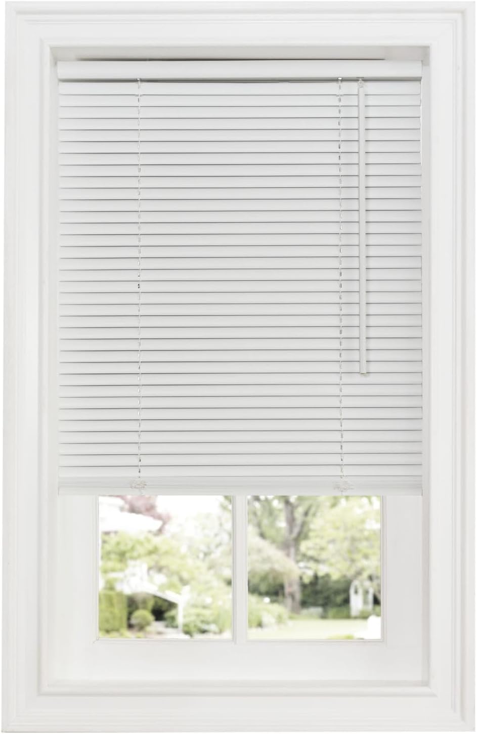 Better Home Amanecer Collection Cordless Vinyl 1-Inch Light Filtering Mini Blind- Pearl White - 35" x 64" (Actual Measurement 34.5" x 64") (Actual Measurement 34.5" x 64")