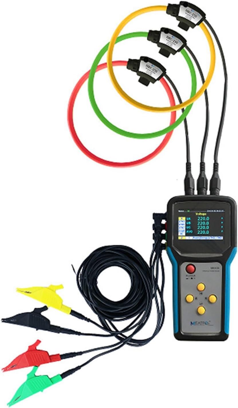 Inductance Meter Handheld Power Logger 3 Phase Four Wire Voltage Current Measuring Digital Smart Energy Power Meters PLS-ME435 Accurate and Speed(Only ME435 Host)