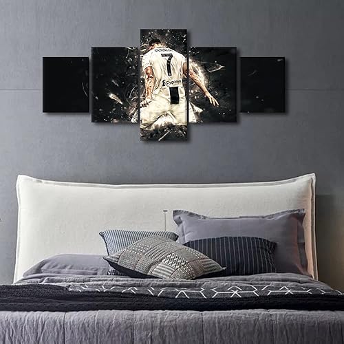 Miniatura 3 de Arte para pared de jugador de fútbol portugués, cuadros de estadios de fútbol, cuadros de Cristiano Ronaldo, arte de pared, arte moderno, decoración