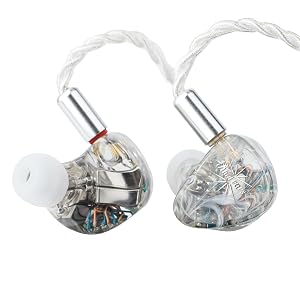 Linsoul Kiwi Ears Orchestra Lite Performance Custom 8BA in-Ear Monitor IEM | with Detachable 4-core 7N Oxygen-Free Copper Cable, Handcrafts Translucent Faceplate for Audiophile Studio Musician, Clear