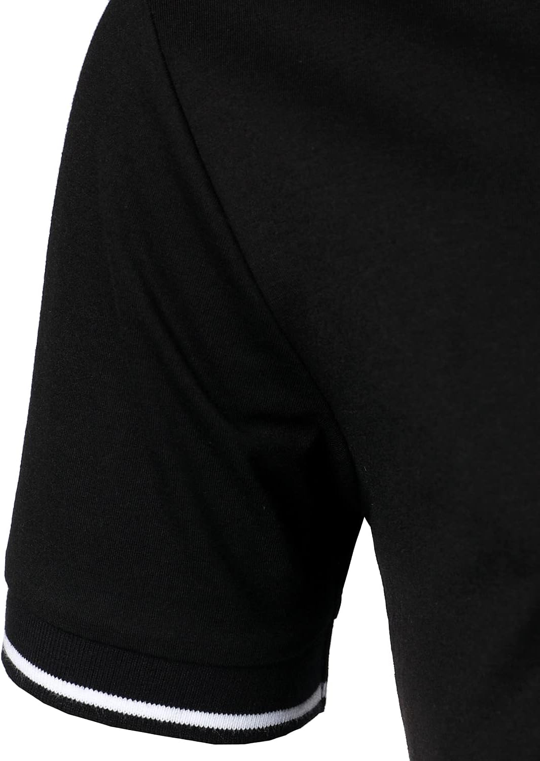 HOOD CREW Mans Fashion Short Sleeve Polo Shirts Summer Casual Band Collar Tops Shirt - Image 5