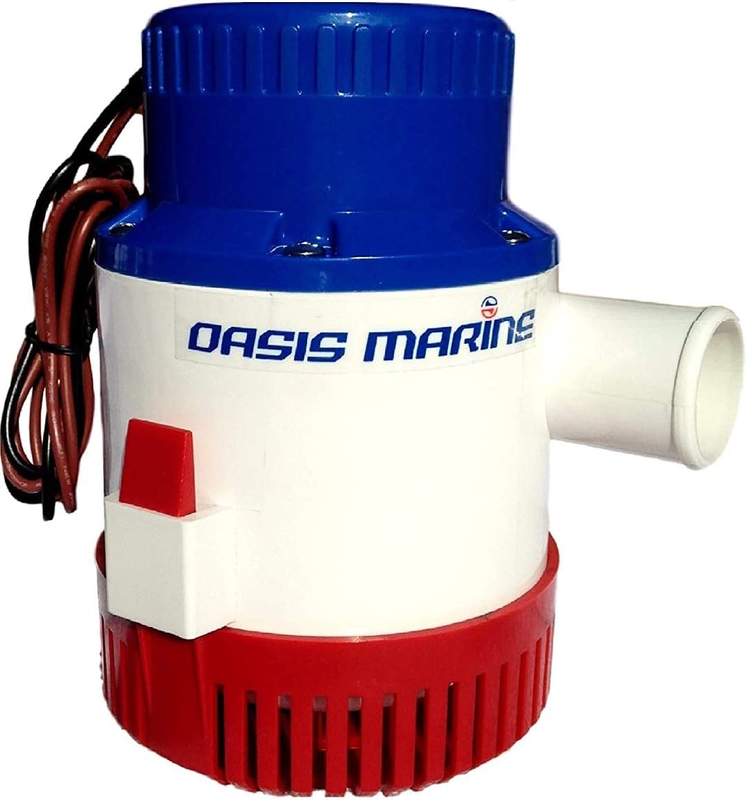 OASIS MARINE 3700 GPH 12V Submersible Marine Electric Bilge Pump for Boats – 1.5" Hose Outlet, High Flow, Heavy Duty, Stainless Steel Shaft, Corrosion Resistant