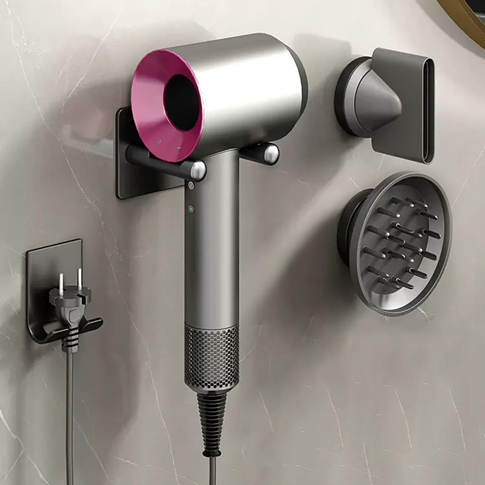 dyson fön aufbewahrung MidingChai föhn Halterung kompatibel mit Dyson, Halterung ohne Bohren kompatibel mit Laifen Föhn, wandhalterung kompatibel mit Supersonic Aluminiumlegierung, Kabelmanagement (2 Düsen Aufbewahrung) Küche, Haushalt & Wohnen Größe:200ml Basilikum ernten und aufbewahren 8V0011007