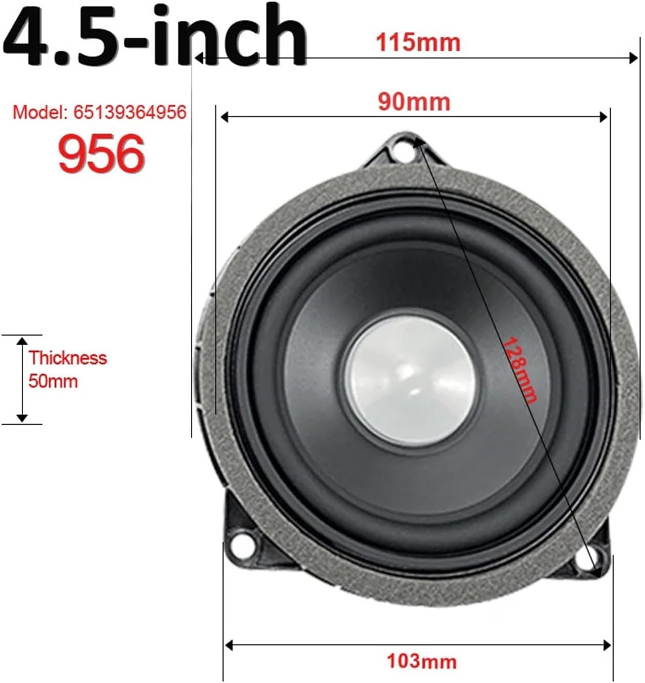 4.5 Inch Horn G20 G30 G01 F30 F48 F20 F34 3GT X1 X2 F23 Midrange Door Speakers Loudspeaker o Sound Music Stereo(2-HK-MIDHORN-956)