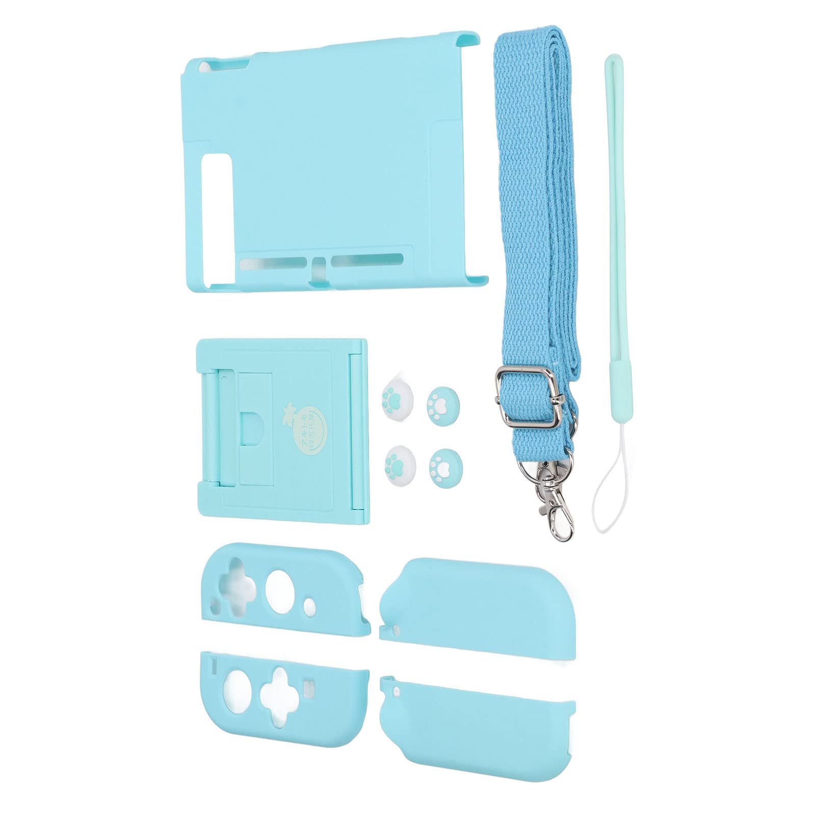 Konsola do gry przenośna trwała zamek błyskawiczny torebka ochronne miejsce do przechowywania w przypadku Switch Lite NS NSL PU skóra 10,24 x 5,12 x 1,18 cali (Niebieski)