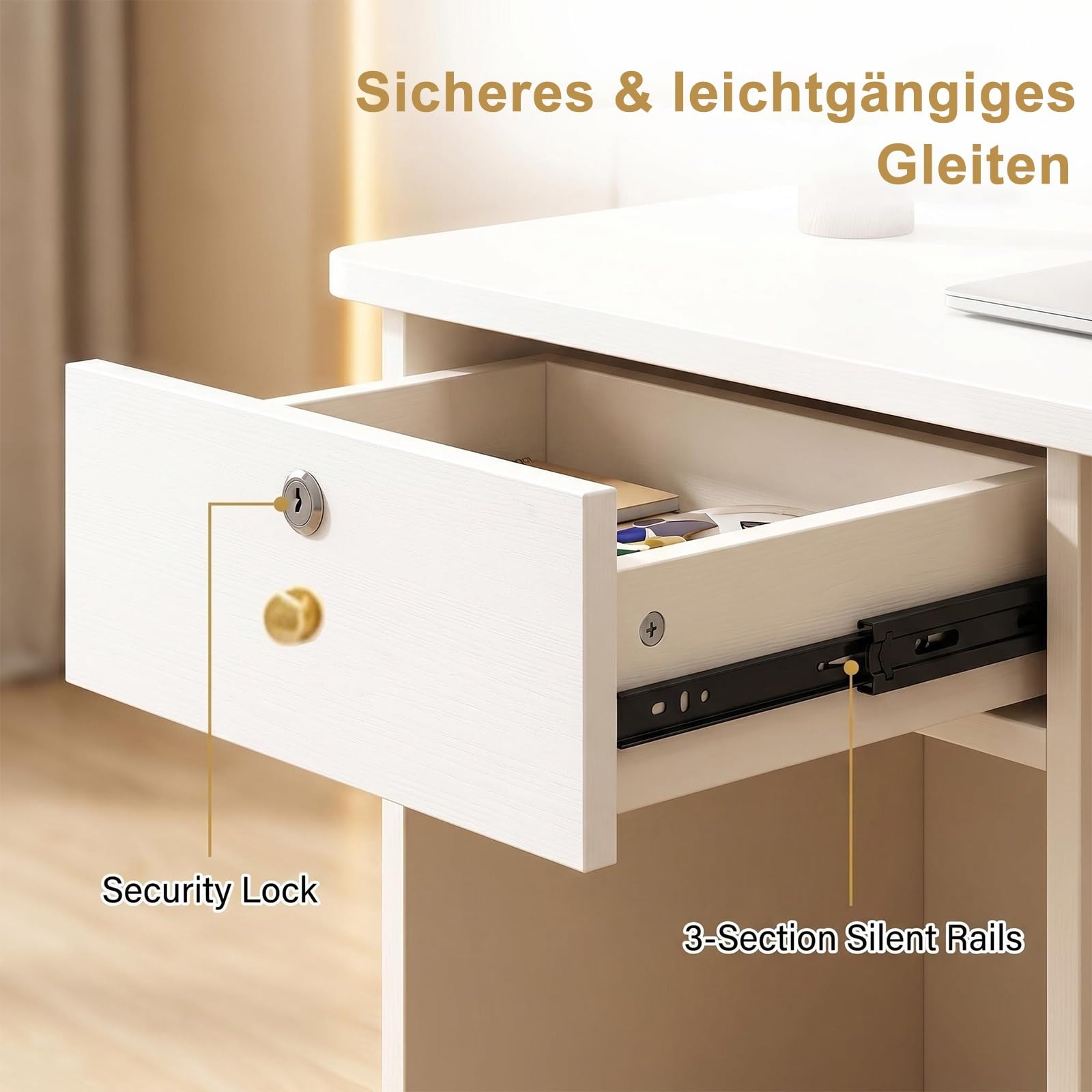 Empfangstheke Rezeptionstheke mit Abschließbarer Schublade,Front Rezeption, MDF,Bürotheke Rezeption Tisch für Kasse Lobby Schönheitssalon Büro Hotel(60X45X100CM)