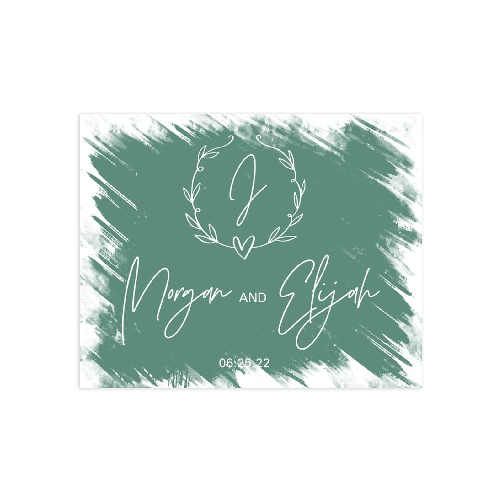 Edytowalny minimalistyczny znak ślubny personalizowany szablon do druku ślubnego dostosowany do Twoich imion i dat, eleganckie imiona znak ceremonia ślubna 45 x 61 cm
