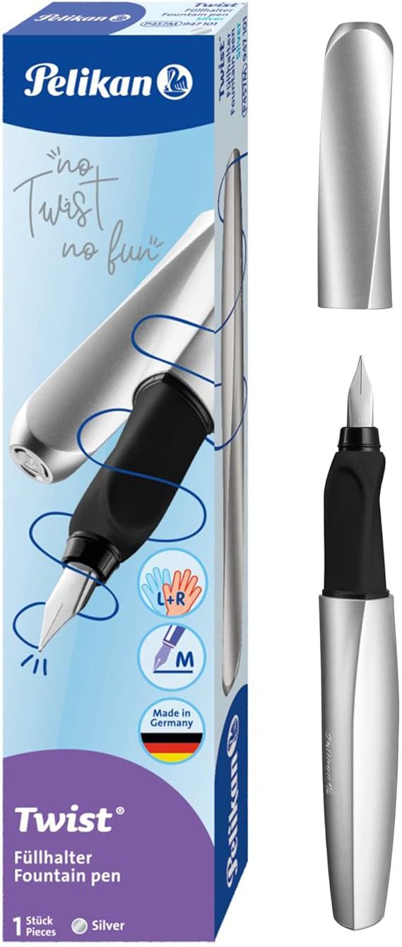 Penna Stilografica Pelikan Happy Pen - Con 6 Cartucce Inchiostro Cancellabile - Foto 6