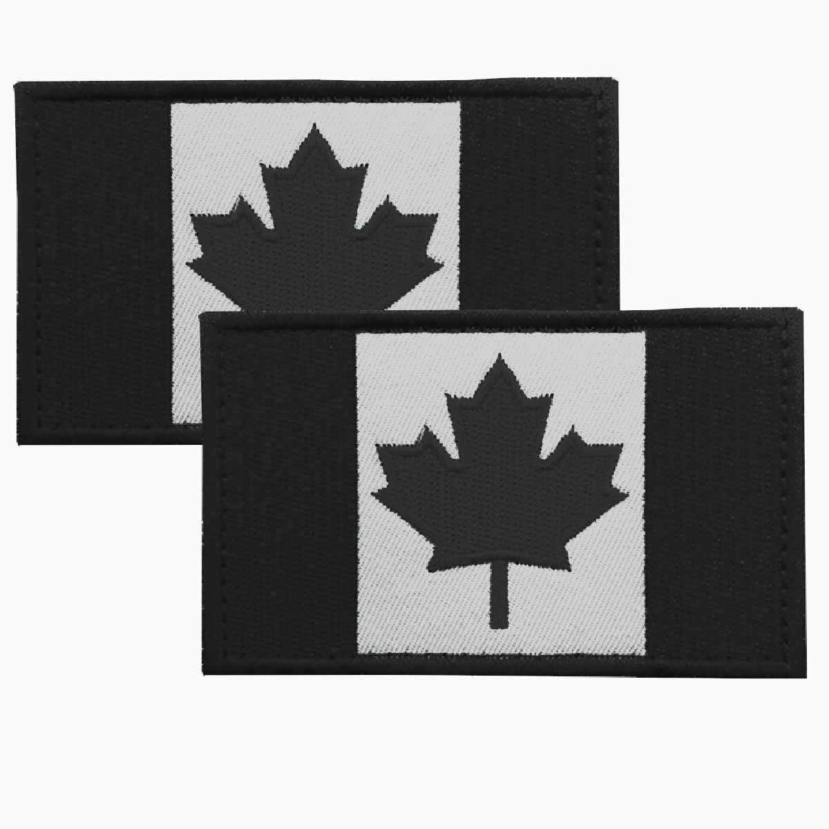 Lot De 2 écussons Canadiens Brodés Canadiens Avec Crochet Au Dos Pour Bricolage, Tissu, Sac, Pantalon, Sac à Dos, Chapeau - 4,5 X 8,5 Cm