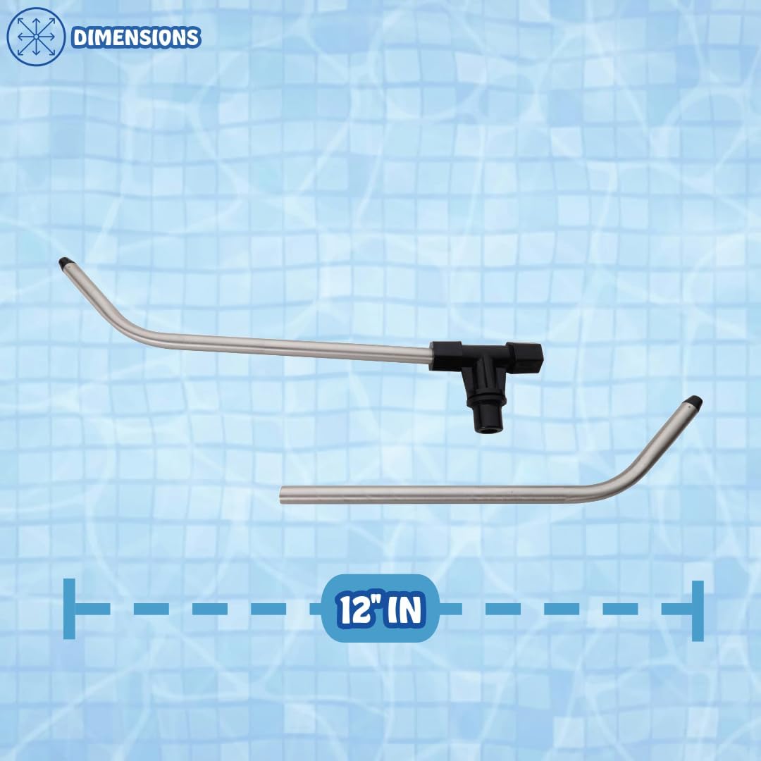 Poolzilla 2 Pack Sprinkler Arms & Tee Replacement Assembly - Compatible with Nelson & Orbit Traveling Sprinkler Tractor - Aluminum Arms & Tee Repair Kit