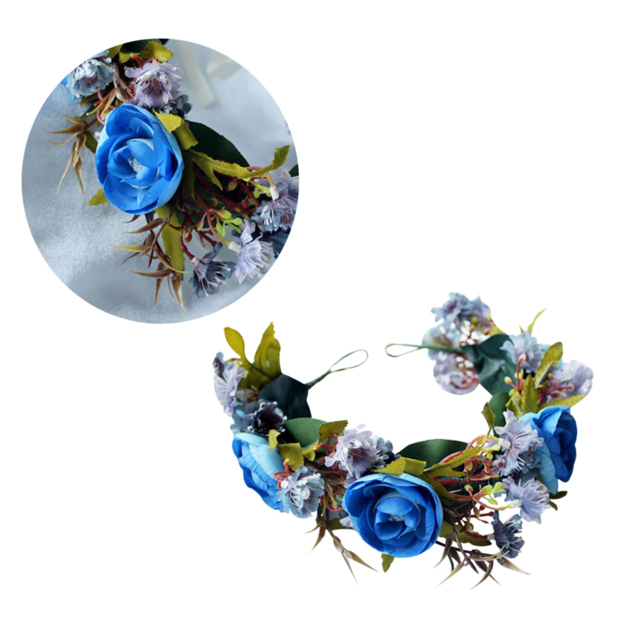 FRCOLOR 3piezas Diadema Floral Para Bodas y Adorno De Cabello y Flores Artificiales Para Sesiones De