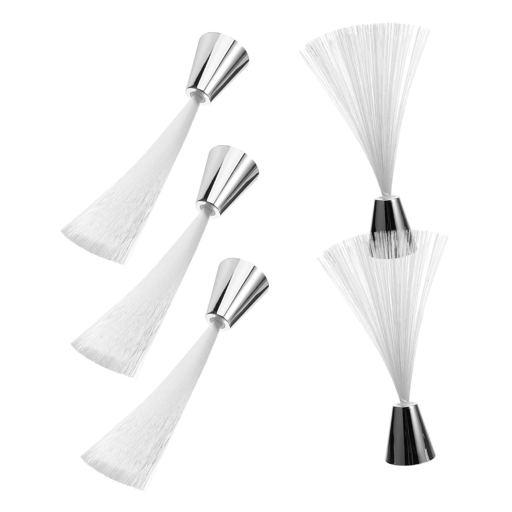 DOITOOL 5pcs Multicolor Fiber Optic Lamp Gypsophila Design Color Changing Light for Holiday Wedding Centerpieces Battery Decor