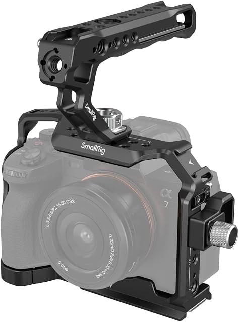 SMALLRIG A7 IV Cage with Top Handle and HDMI Cable Clamp, Basic Kit for Sony Alpha 7R V/Alpha 7 IV/Alpha 7 S III - 3668