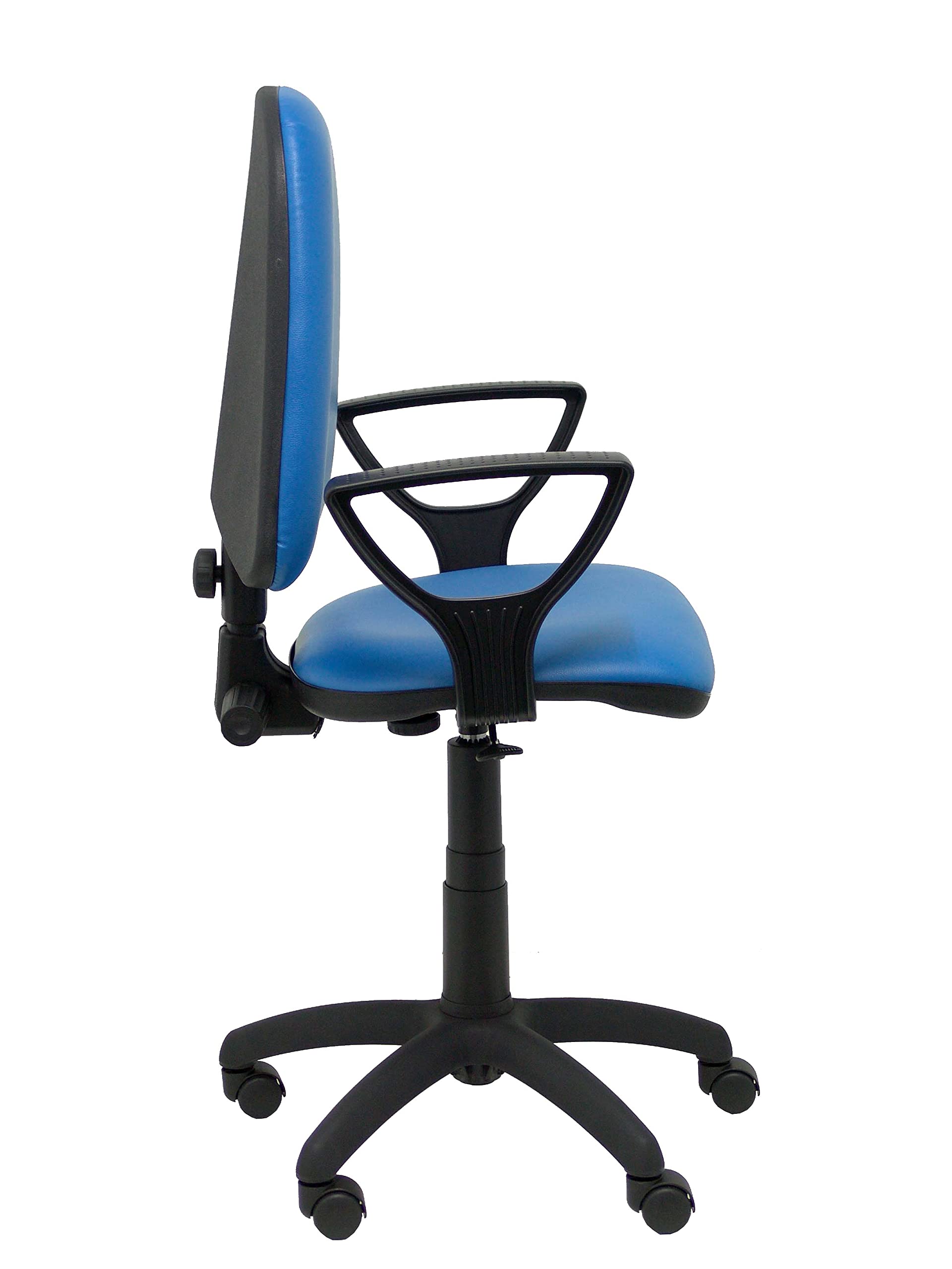 Silla Ayna similpiel Azul con Brazos