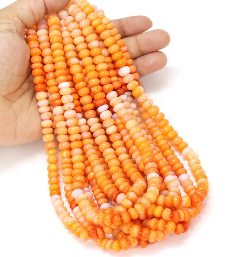 Perles en opale orange naturelle pierre précieuse pour collier et bracelet DIY