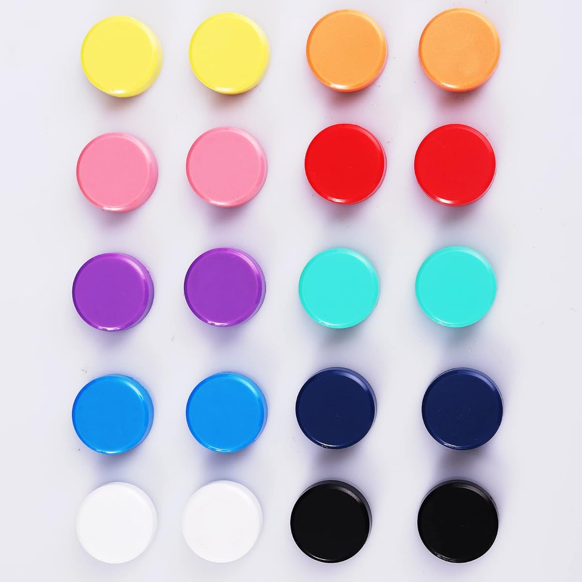 ZDZBLX Fridge Magnets, 20 Pack 10 Colors Magnets for Whiteboards, Strong Magnet, Colorful Mini Small Magnet, Round Cute Magnets for Crafts, Notice Board, Kitchen, Office, Classroom, School (Assorted)