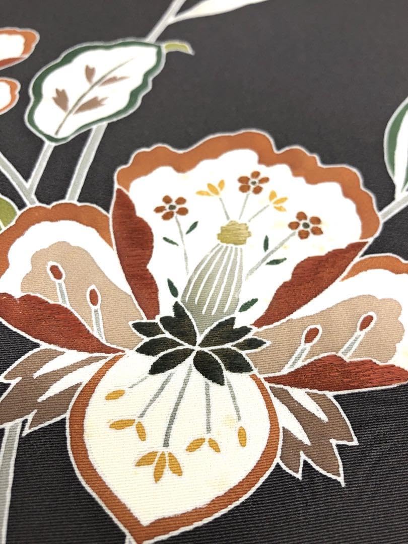 Amazon.co.jp: 付け下 千切屋謹製 羽衣染 刺繍 手描 紅消鼠色 正絹 