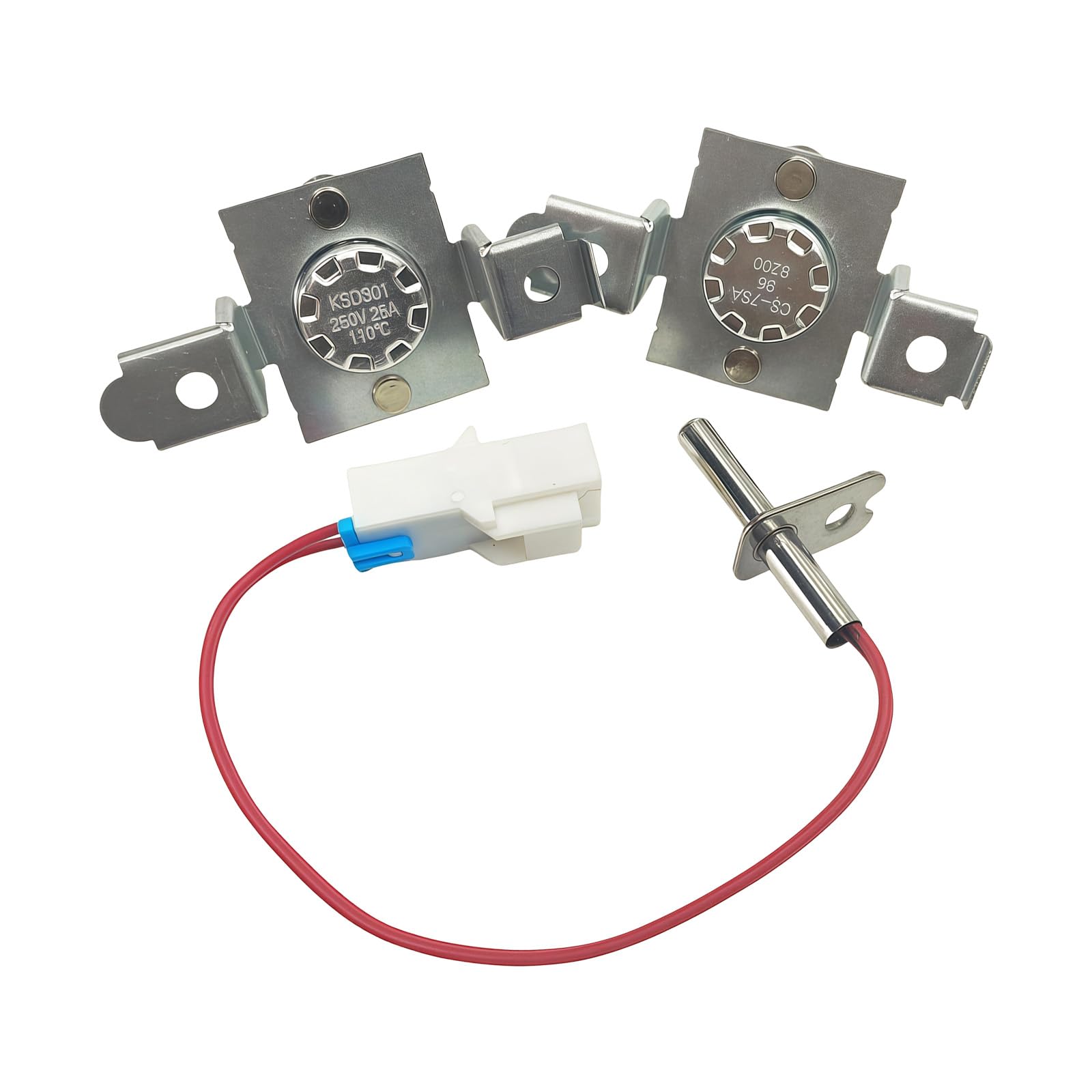 Aqvjd AGM30045804 Dryer Temperature Control Set with Dryer Thermistor and Thermostat for Efficient Enduring Clothes Parts