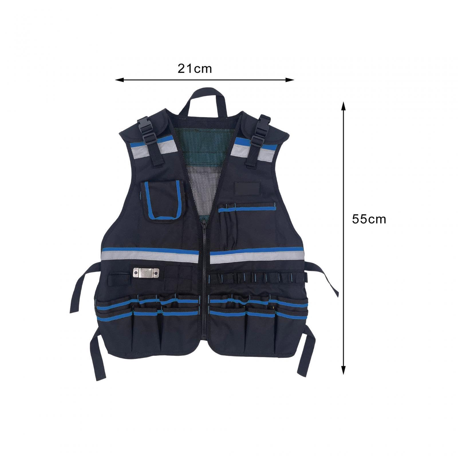 Gilet portautensili per elettricisti, comodo e resistente per carpentieri, per riporre utensili e accessori essenziali. Stili di gilet portautensili per elettricisti, borsa portaoggetti.