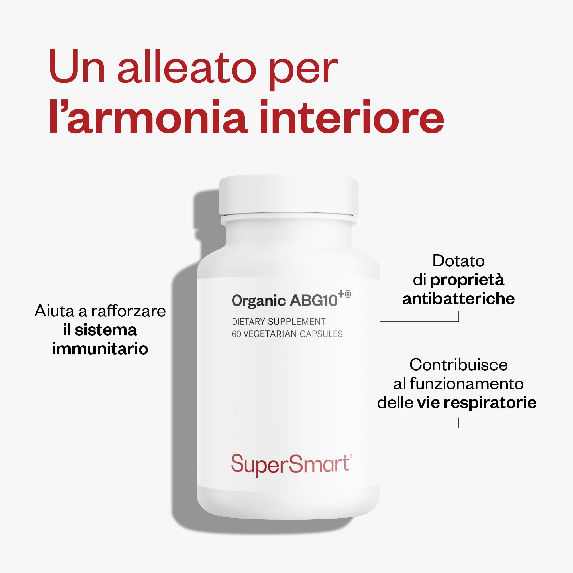 SuperSmart - ABG10+ ® - Estratto di Aglio Nero - Protegge le Cellule da Danni dei Radicali Liberi & Invecchiamento delle Cellule |Gluten Free - 60 Capsule Vegetariane