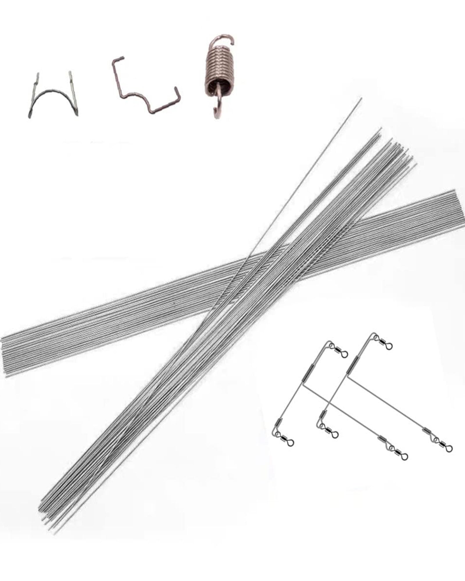 Cavetto Acciaio Inox 2mm X 30cm Con Occhielli | 10 Pezzi + 20 Portachiavi - Foto 9