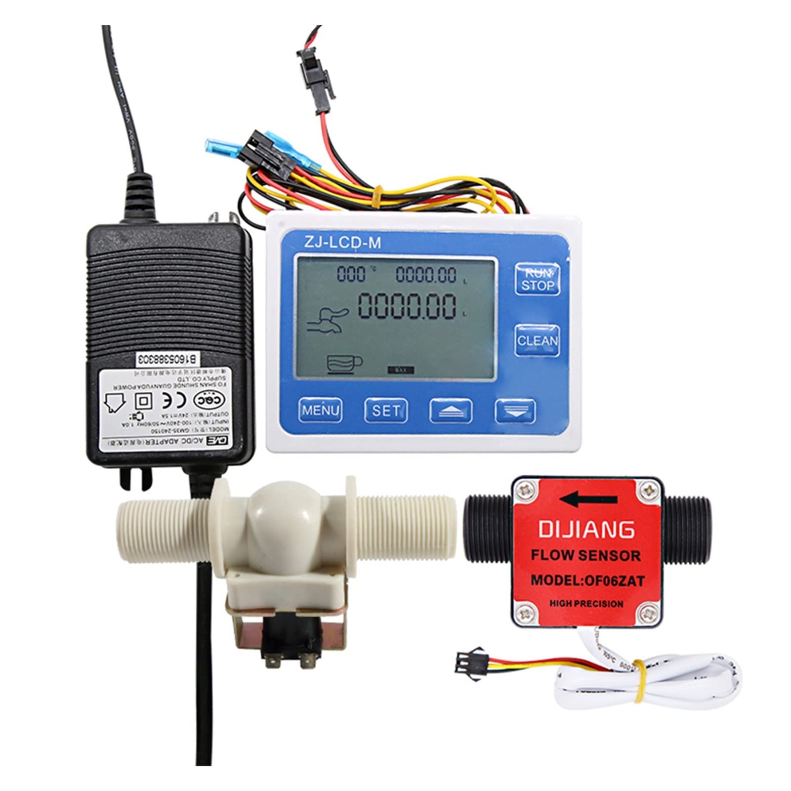 CUDTAPI DN20 Digital Display Flow Quantitative Controller 3/4inch Gear Sensor Solenoid Valve Use To Control And Display Liquid Flow