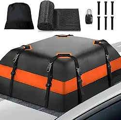 Bagageiro de Teto para Carro, Roof Rack Cargo Carrier Dobrável à Prova D'água, Cargo Box For Roof Rack Adequadas para Todos os Veículos com ou Sem Barras de Tejadilho, 425L