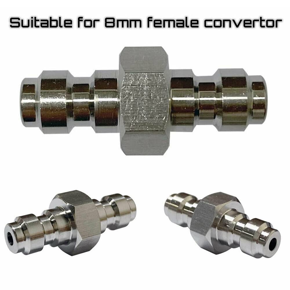 NC Doppelmännlicher Schnelltrennkupplungsadapter, Edelstahl-Luftfüllstation, Werkzeugbeschläge, 8 mm Dual-Stecker, Schnellverbindungsadapter, Foster Fitting Edelstahl