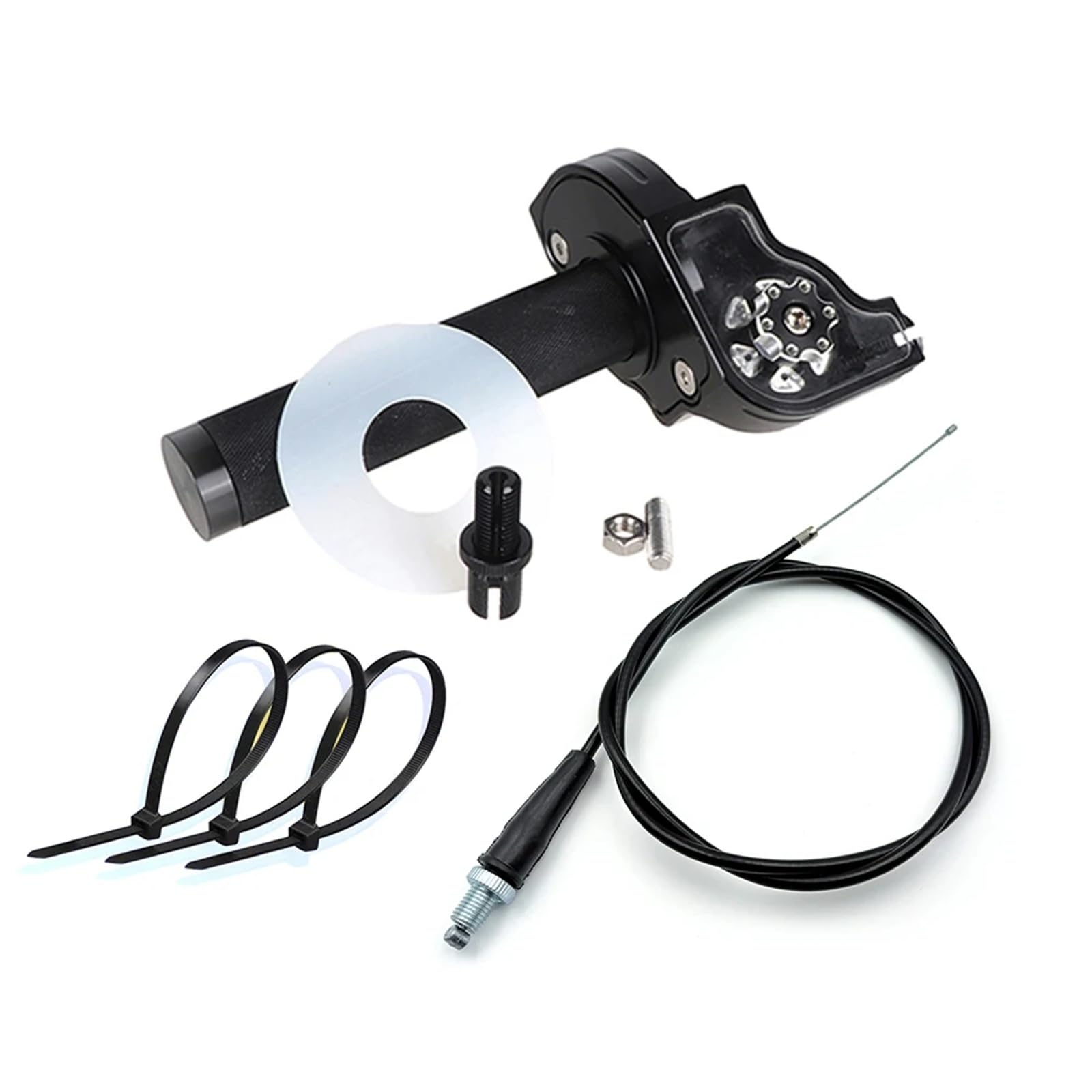 Misura for Ciclomotore Scooter Dirt Bike ATV Universale di Alluminio di CNC Del Motociclo Acceleratore 7/8 ''22mm Manubrio Acceleratore Twist Grip Twister(Black Set)