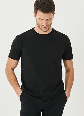 ALTINYILDIZ CLASSICS 360 Derece Esneyen Slim Fit Bisiklet Yaka Tişört, 2XL, 4A4800000011, Siyah, Erkek