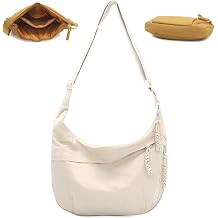 Quantifyn Crossbody Bag Women's Fashion Plain Color Nylon Crossbody Hobo Bag Adjustable Strap Small Slouchy Sling