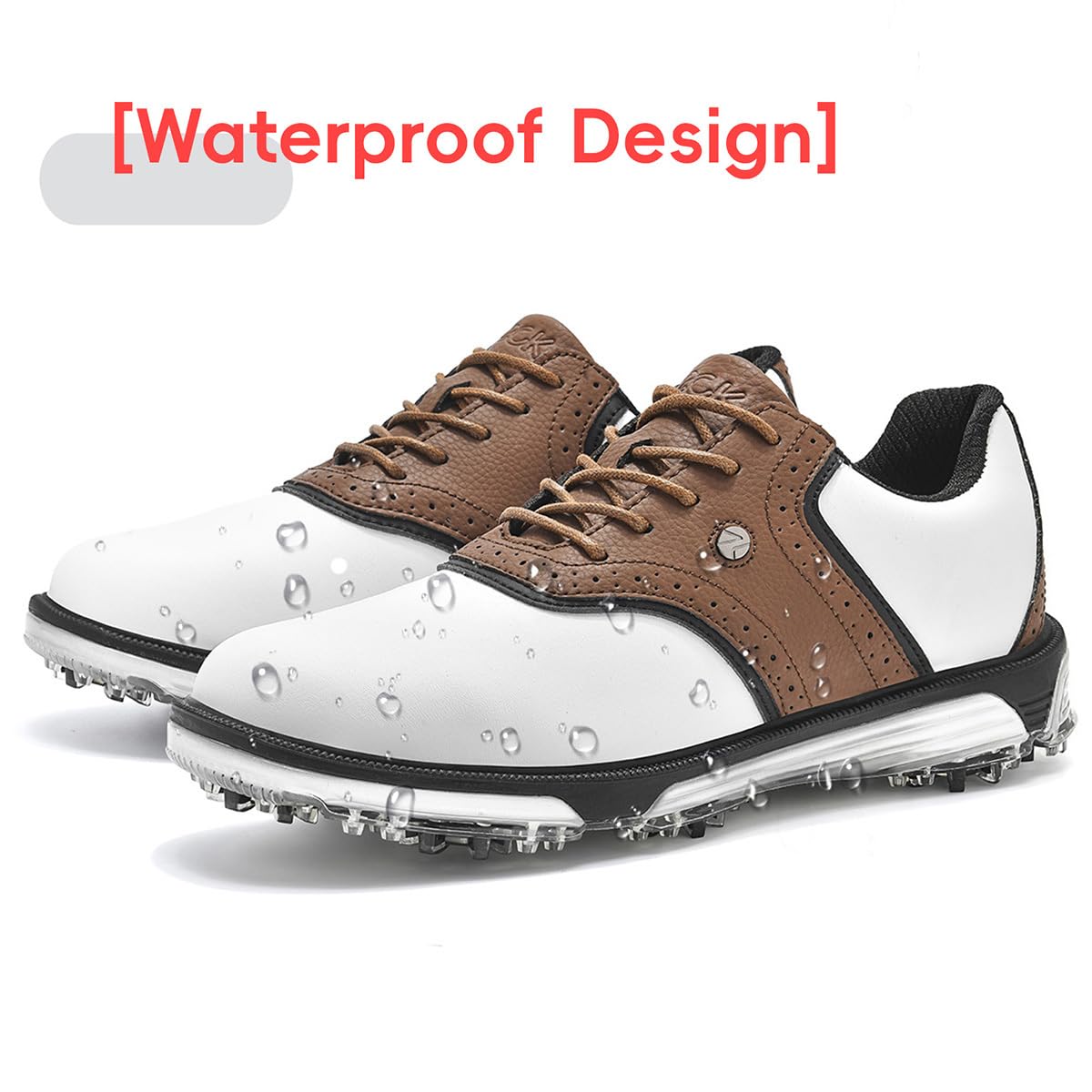 ULTIANT Golfschuhe Herren Wasserdicht Spikeless Klassisch Bequem Sneakers für Golfschuh Trainingsschuh