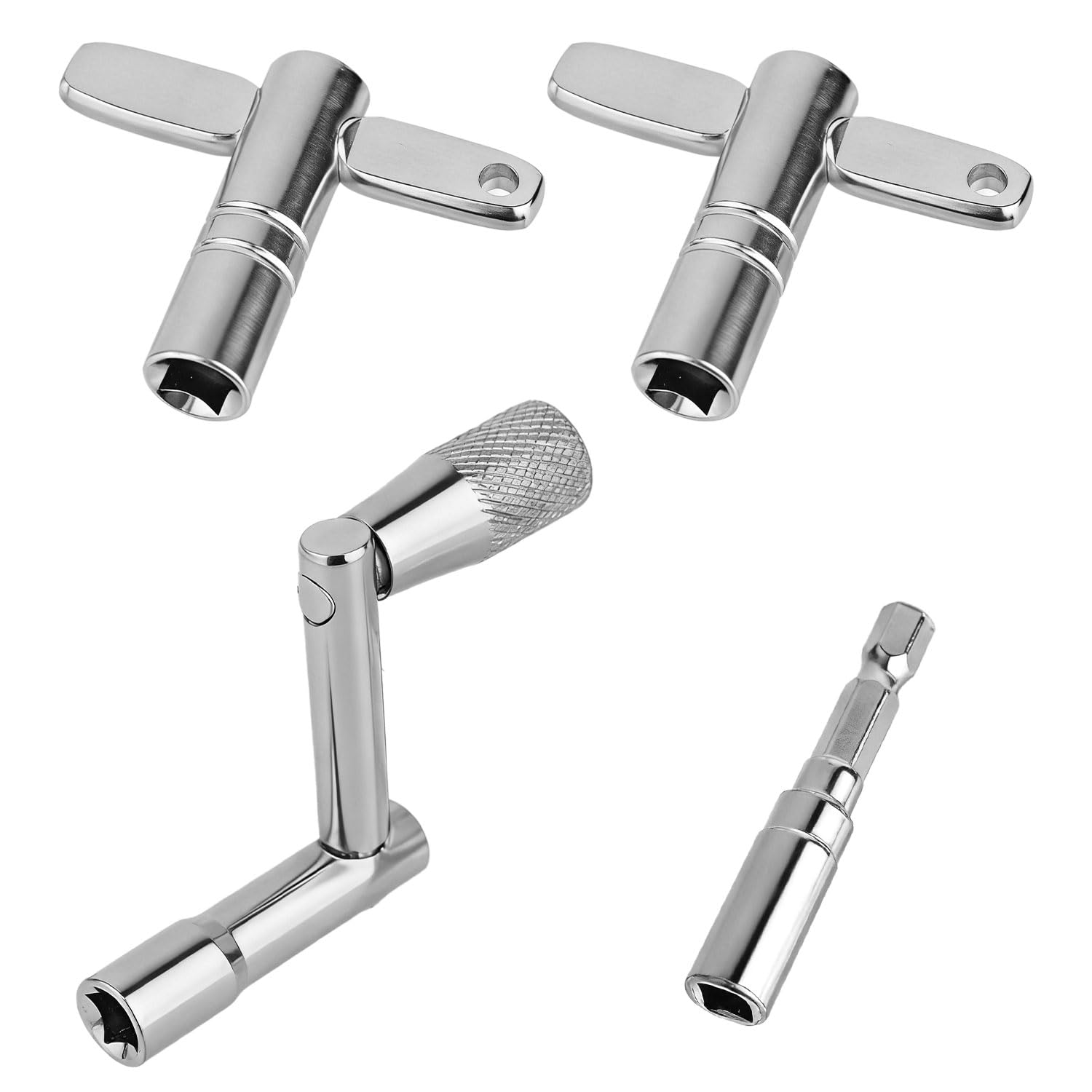 4pcs Clés Batterie, Forme-Z & Forme-T & Mèche Perçage Clés d'Accordage avec Boîte Rangement pour Matériel Percussion Acoustique Électronique Outil Accessoire Essentiel et Cadeaux Batteur