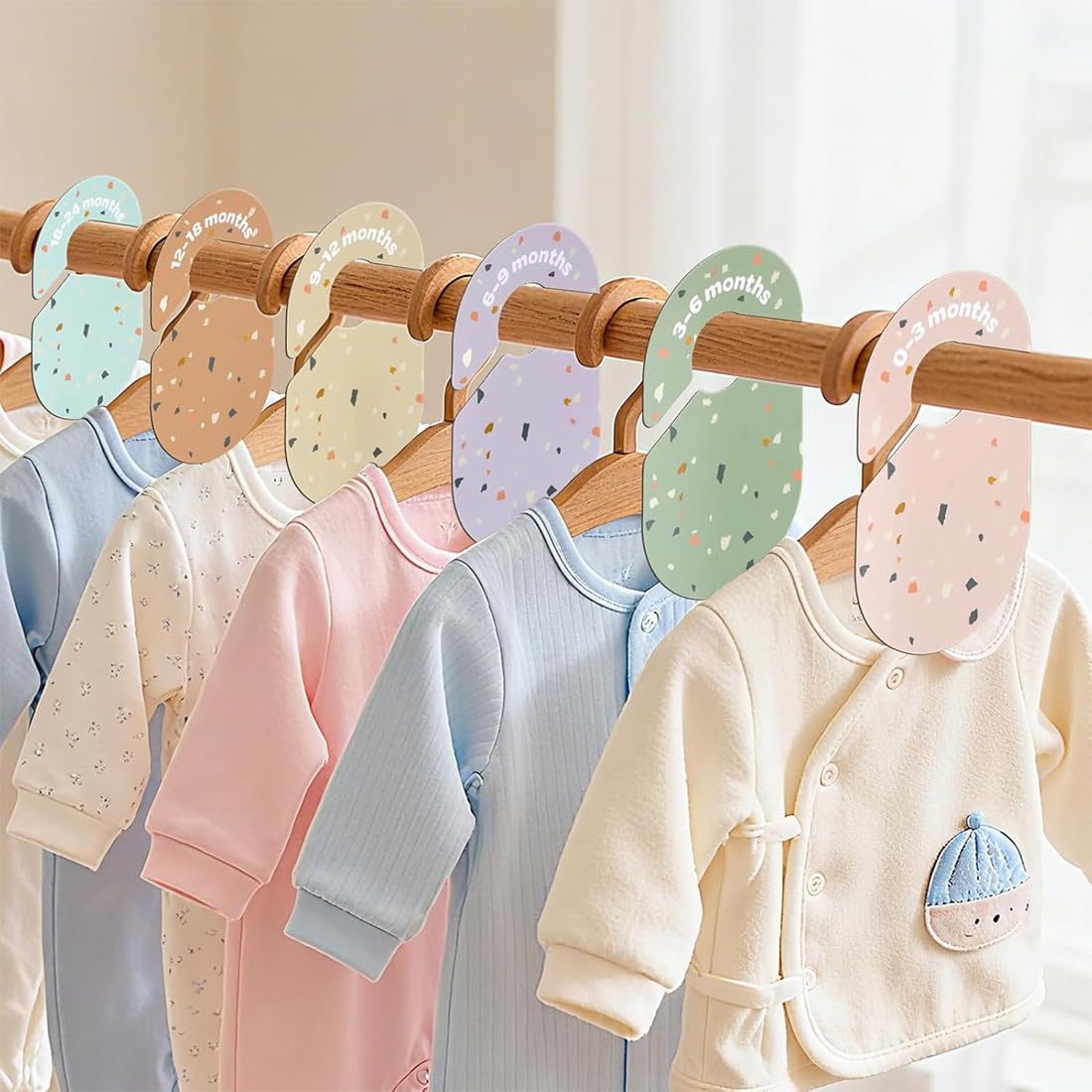 Divisori Armadio Bambini Legno Neonato 24 Mesi 8pz