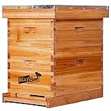 Beeswax Coated Beehive 8 Deep and 8 Medium Frames Langstroth Wooden Beehive Kit for Beginners and Pro Beekeepers Bee Hive for Sale Includes Wooden Frames & Waxed Foundations