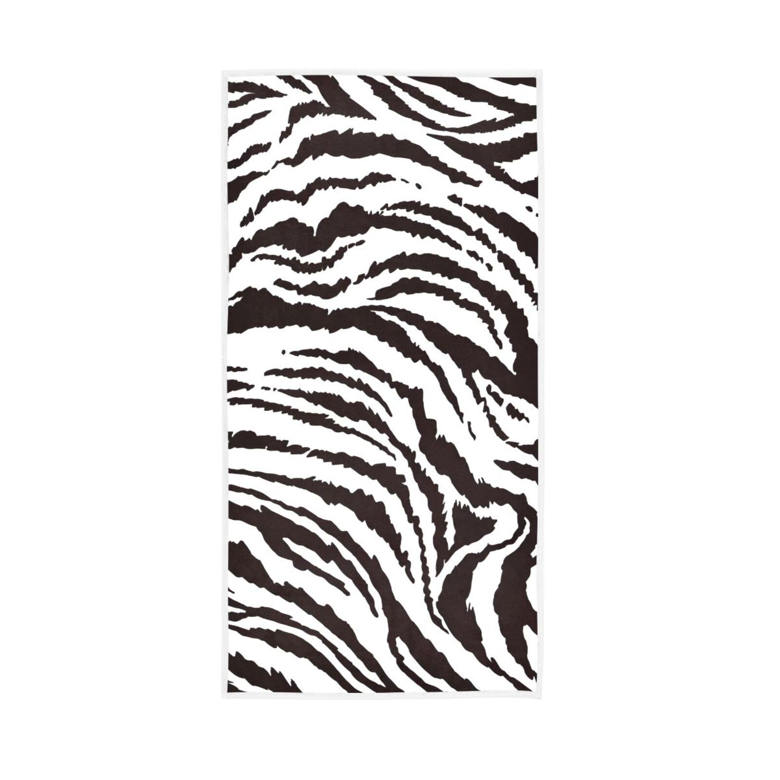 HUYGD Zebra Facial Towels, 15 x 30 Inches Absorbent Hand Towel Spa Facial Towels Thick Hand Towels
