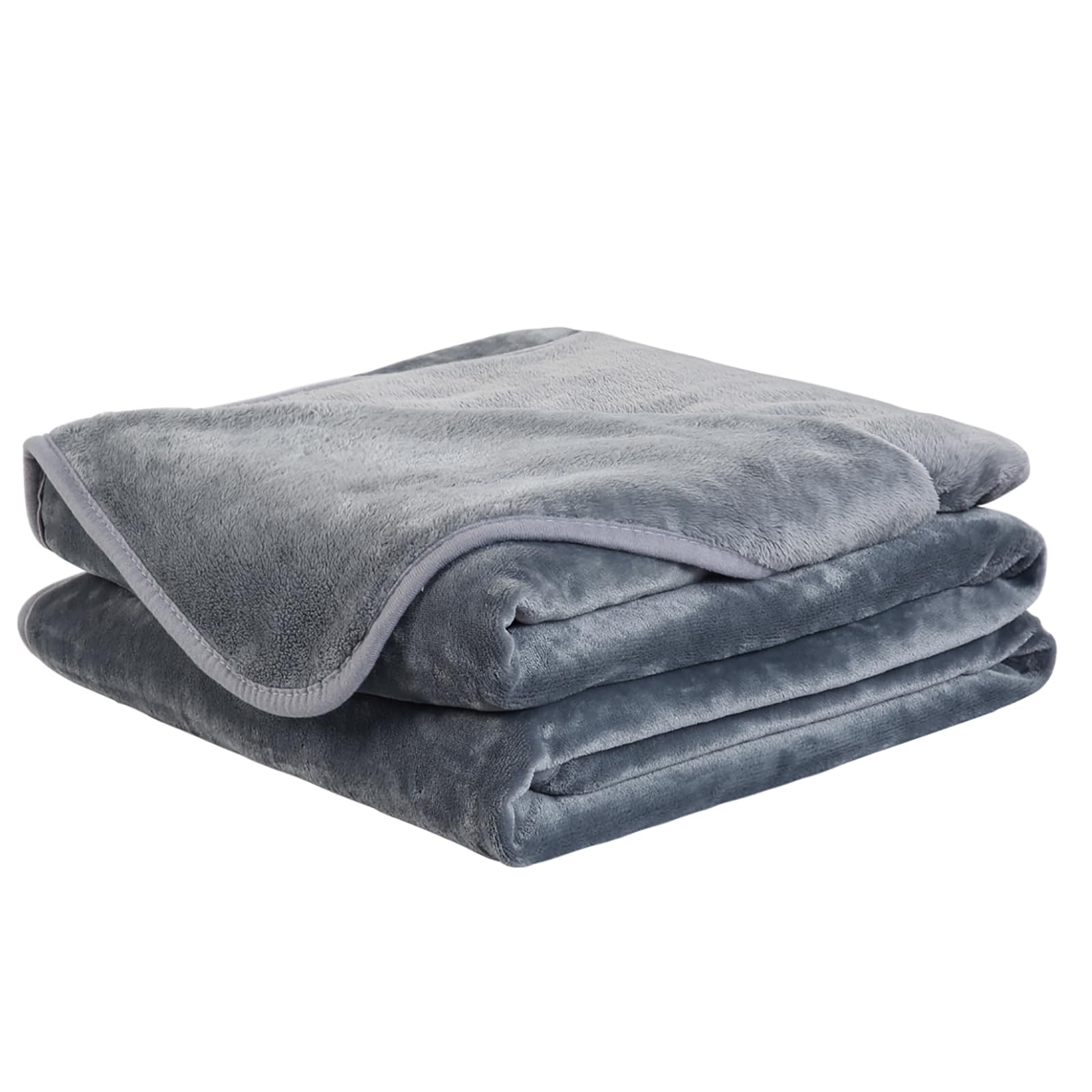 Manta suave cálida y mullida de microfelpa, manta térmica ligera para sofá y cama, California King, 102 x 108 pulgadas, gris