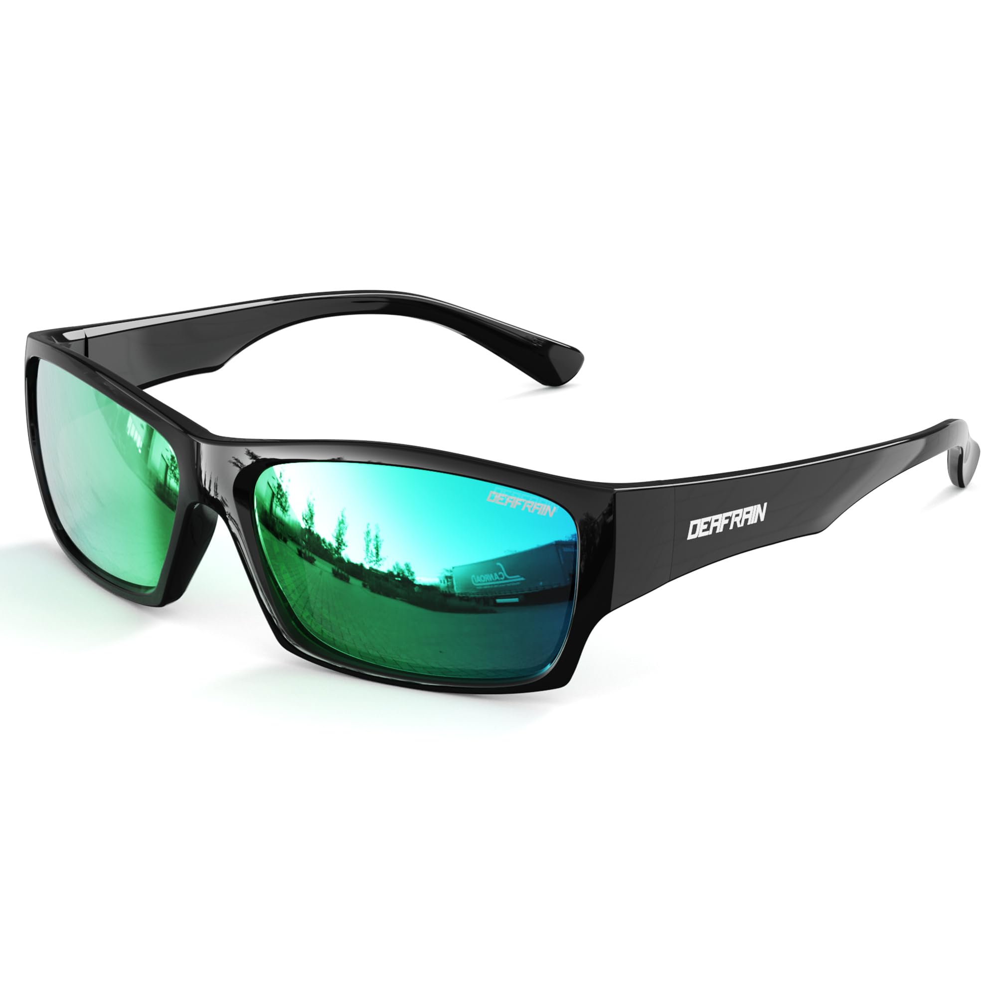 DEAFRAIN Sport-Sonnenbrille mit HD-polarisierten Gläsern, TPEE-Rahmen, ultraleichtes Design