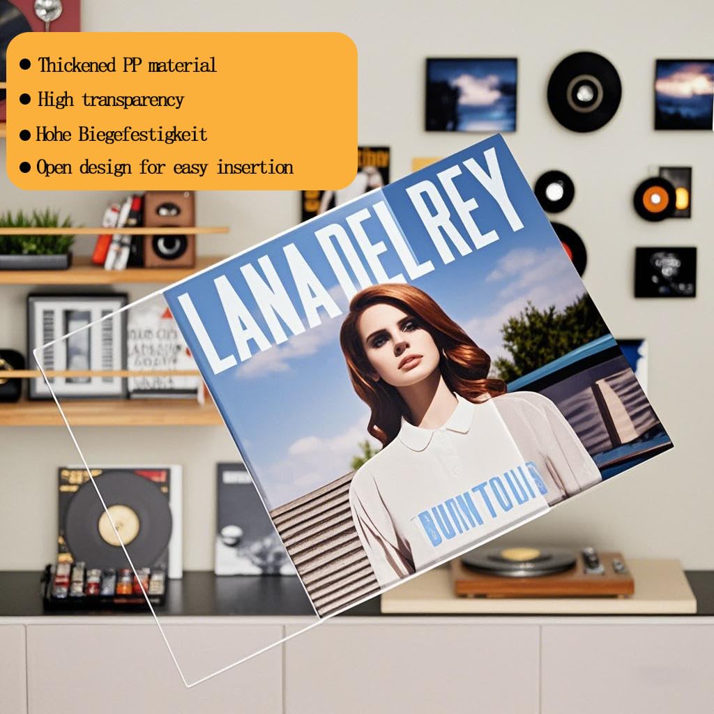 50 piezas de fundas exteriores de vinilo de 12 pulgadas, fundas de plástico para discos de vinilo LP, funda protectora de vinilo transparente sin ácido para álbum, funda de almacenamiento