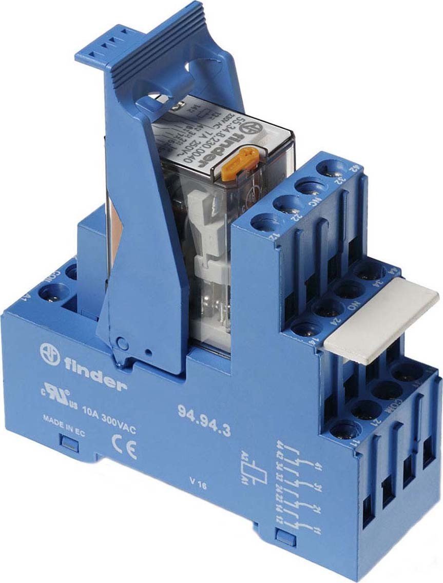 Finder 59.34.8.230.0060 Relay 4 changeoverIP20