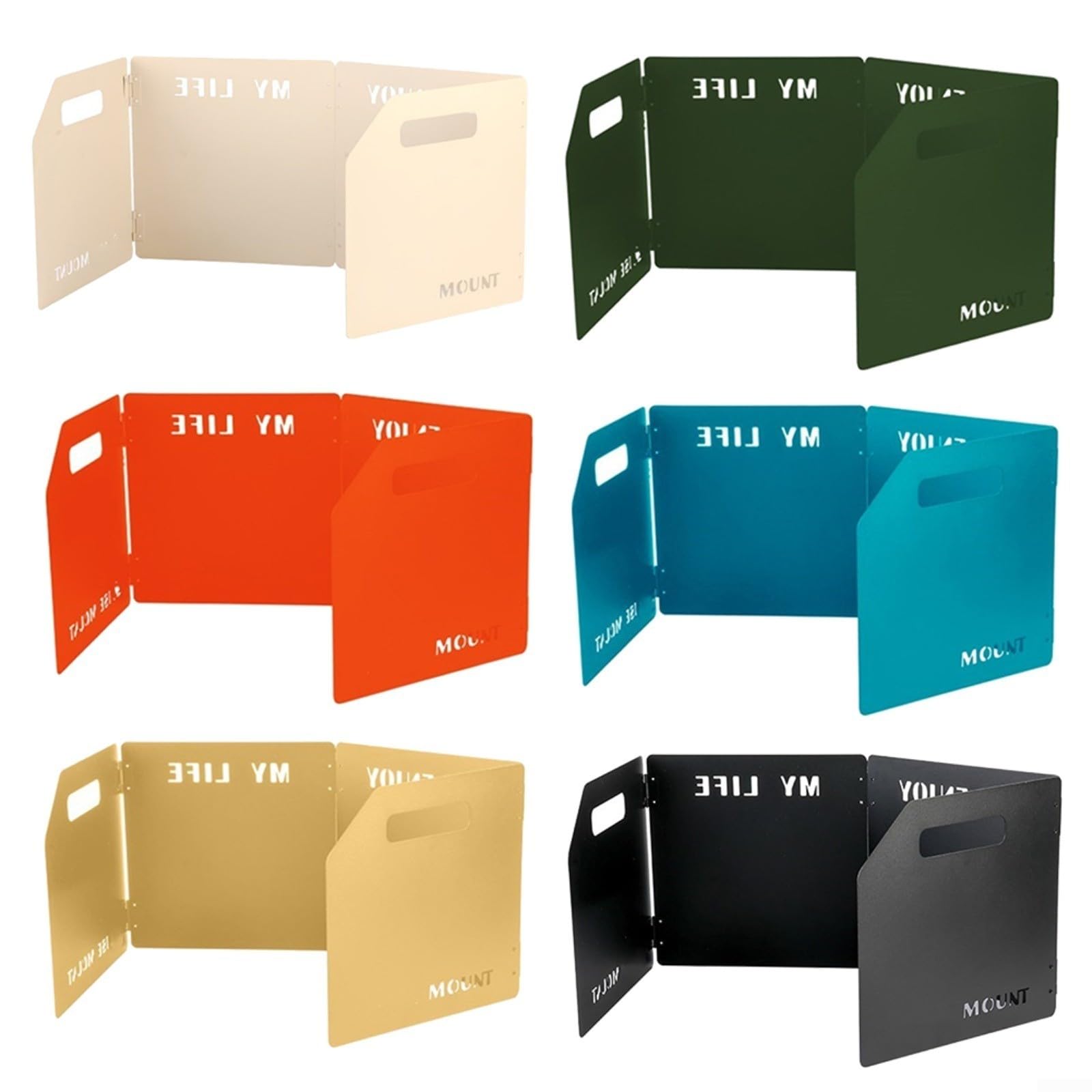 Keopuals Pare-brise Pliable Pour Réchaud De Camping - 4 Plaques En Acier Inoxydable - Pour Extérieur, Pique-nique, Randonnée Et Cuisine - Vert