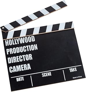 Film Scene Clapper Board, Wooden Movie Clapboard for Directors