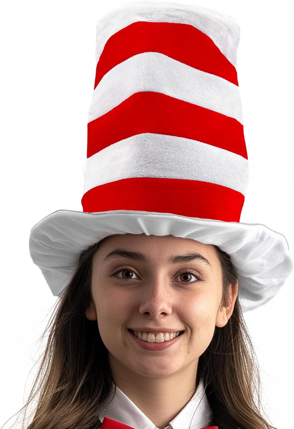 Red and White Stovepipe Hat Top Hat Cosplay Costume Accessories Headwear Funny Party Favors Costume Hat Women Men - Image 6