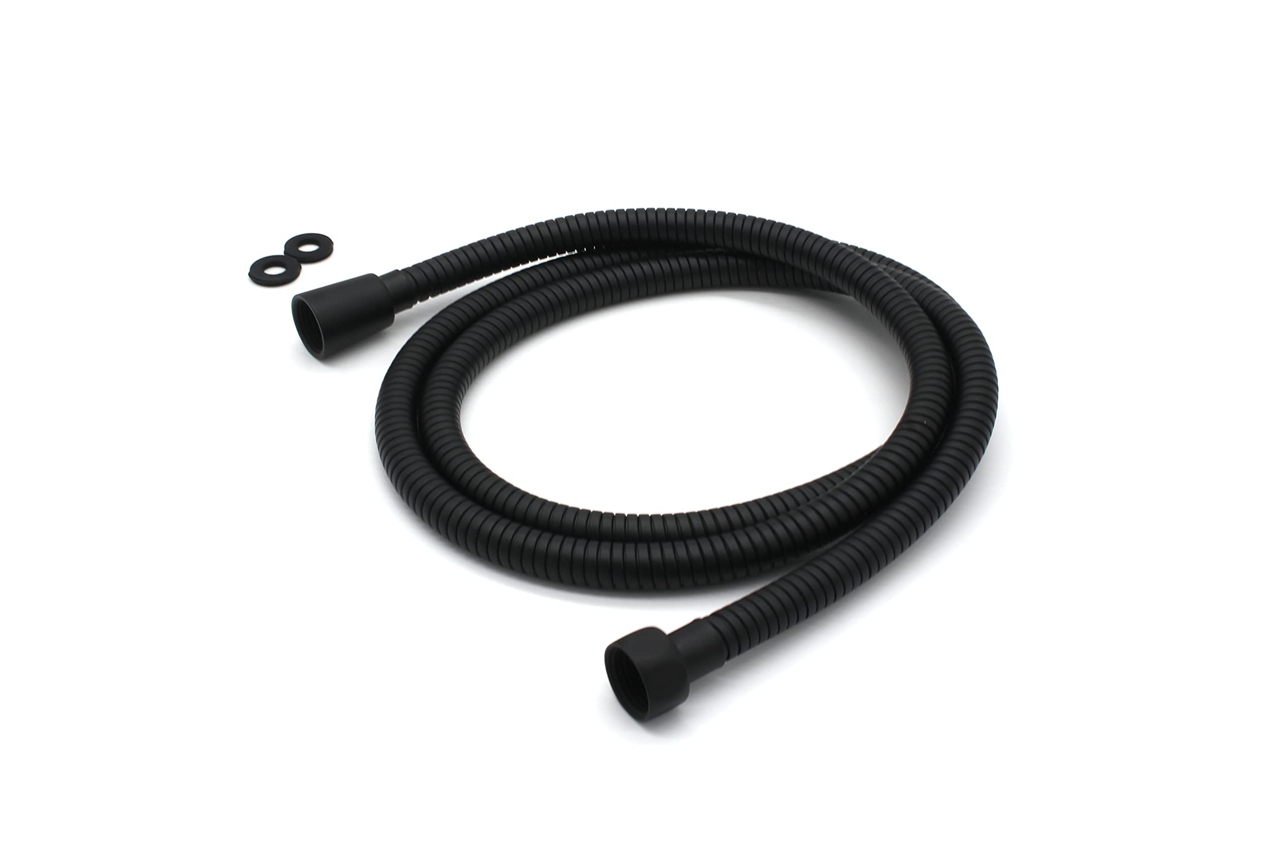 Westbrass D355E10-62 Manguera de ducha de mano de alcance extensible extra largo de 60 a 82 pulgadas, negro mate (paquete de 10)