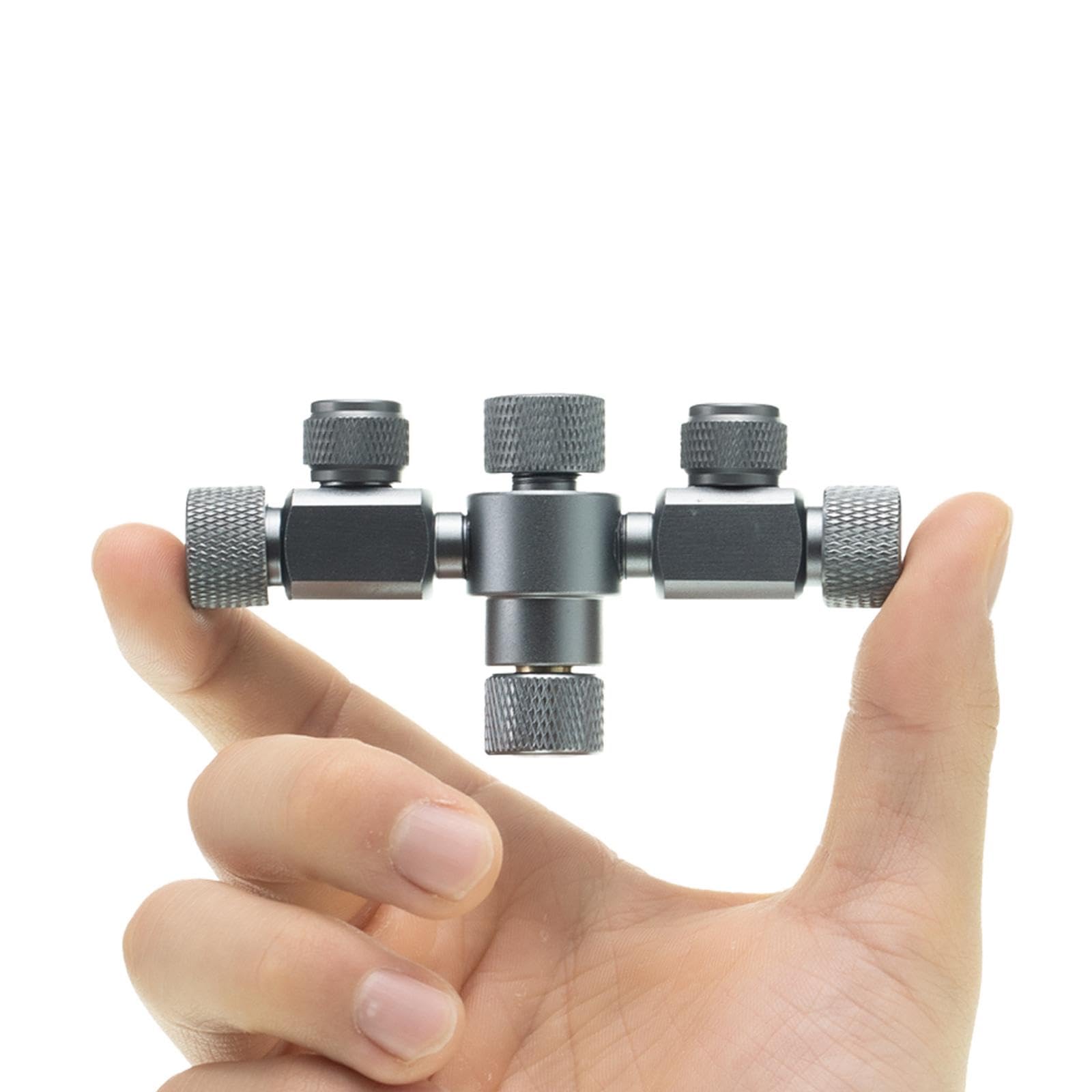 Válvula Reguladora Divisora ​​de CO2 para Acuario, Multidireccional, con Doble Salida de Aleación de Aluminio para Un Control Preciso del CO2, Apta Pa