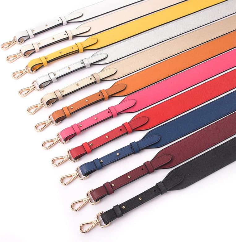 Bag Strap for Tote Purse Adjustable Leather Purse Straps Replacement Shoulder Purse Straps for Handbags Silver Clasp Burgundy