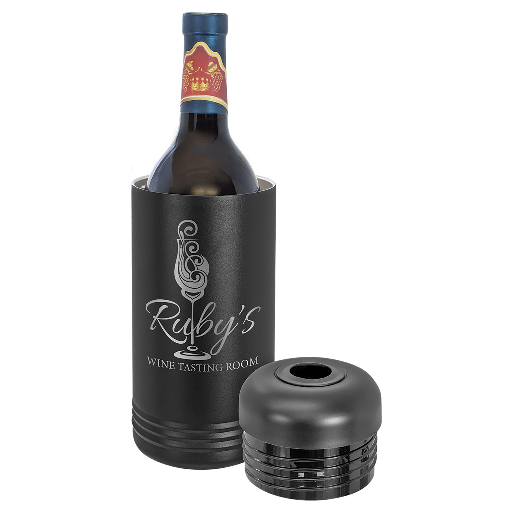 Hand Painted Antipasti Wine Bottle Cooler with Grapes From Italy